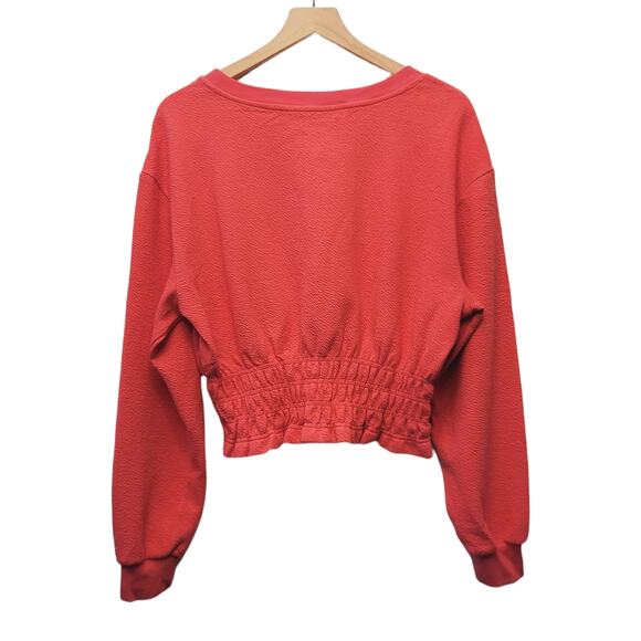 NEW Anthropologie Maeve Pink Smocked Boat Neck Pullover - Large - Picture 5 of 8